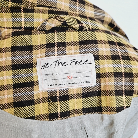 Free People We the Free Plaid Blazer X-small - Picture 10 of 11